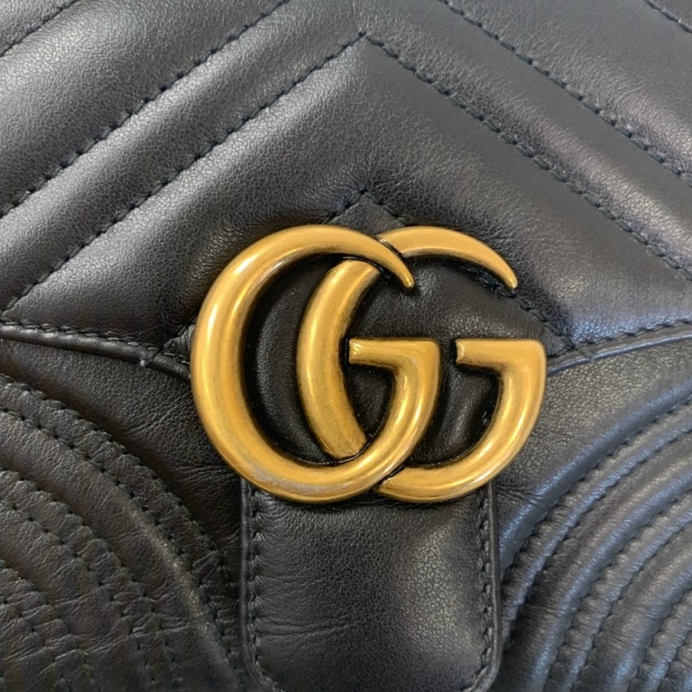 Gucci Marmont mini top handle bag black - Picture 6 of 14